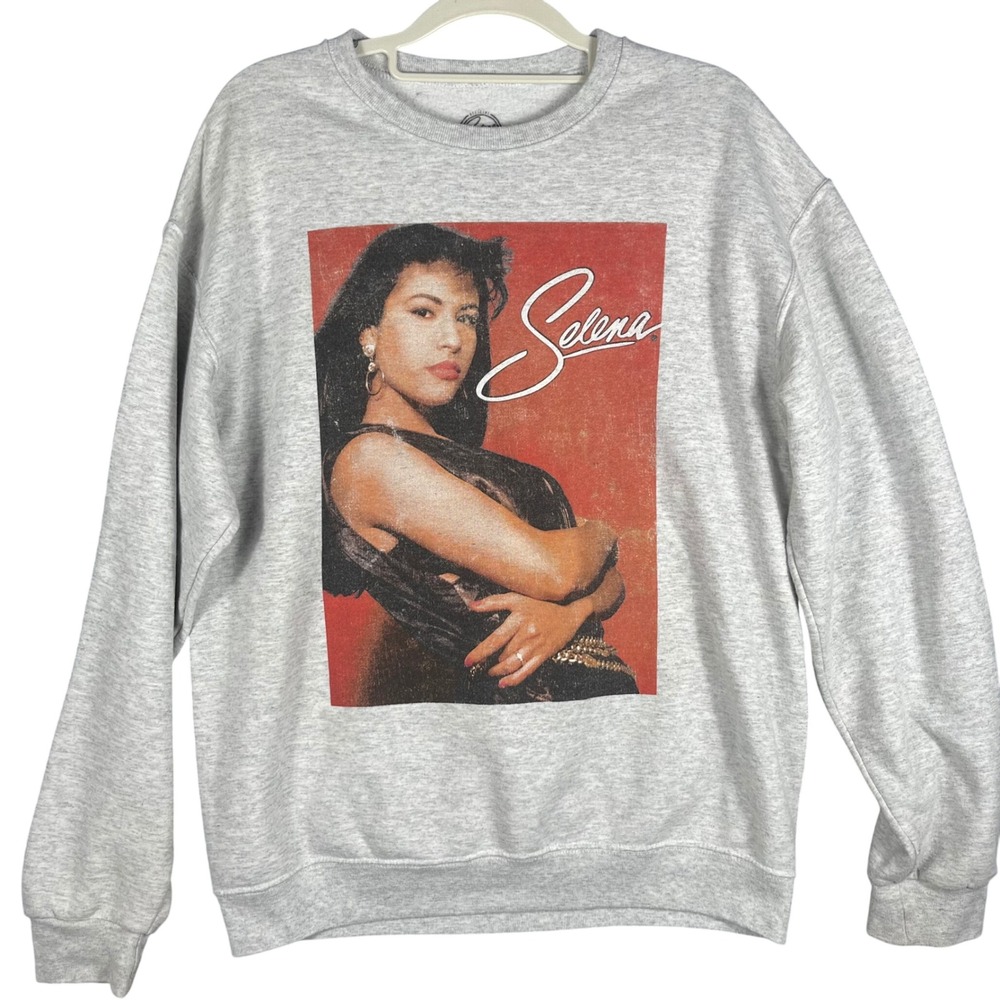 Selena Official Merchandise Sweatshirt Unisex S/M Gray Graphic Crewneck‎